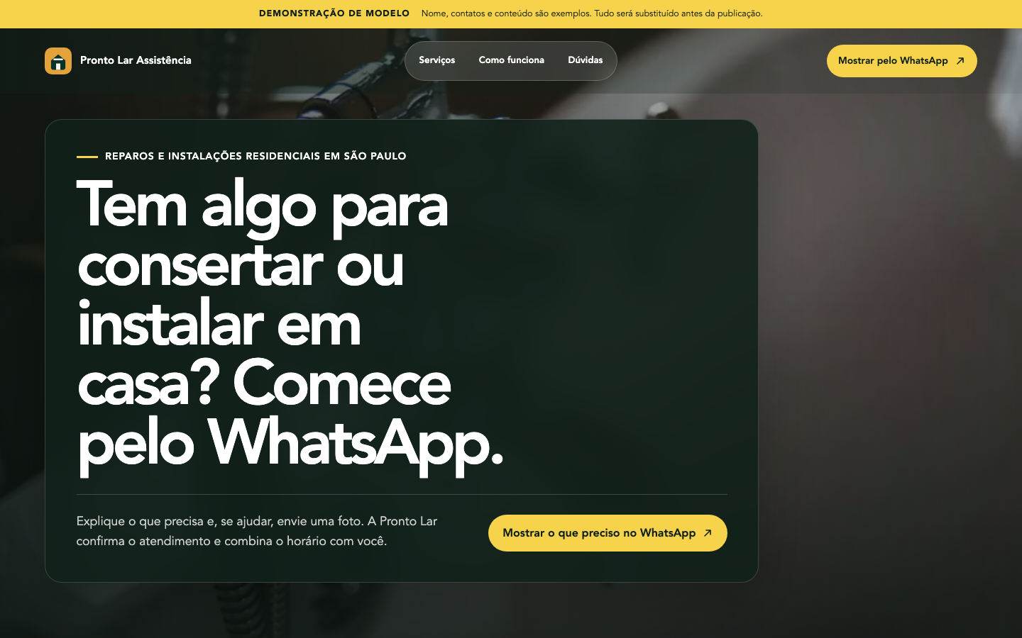 Prévia do modelo Serviço Direto